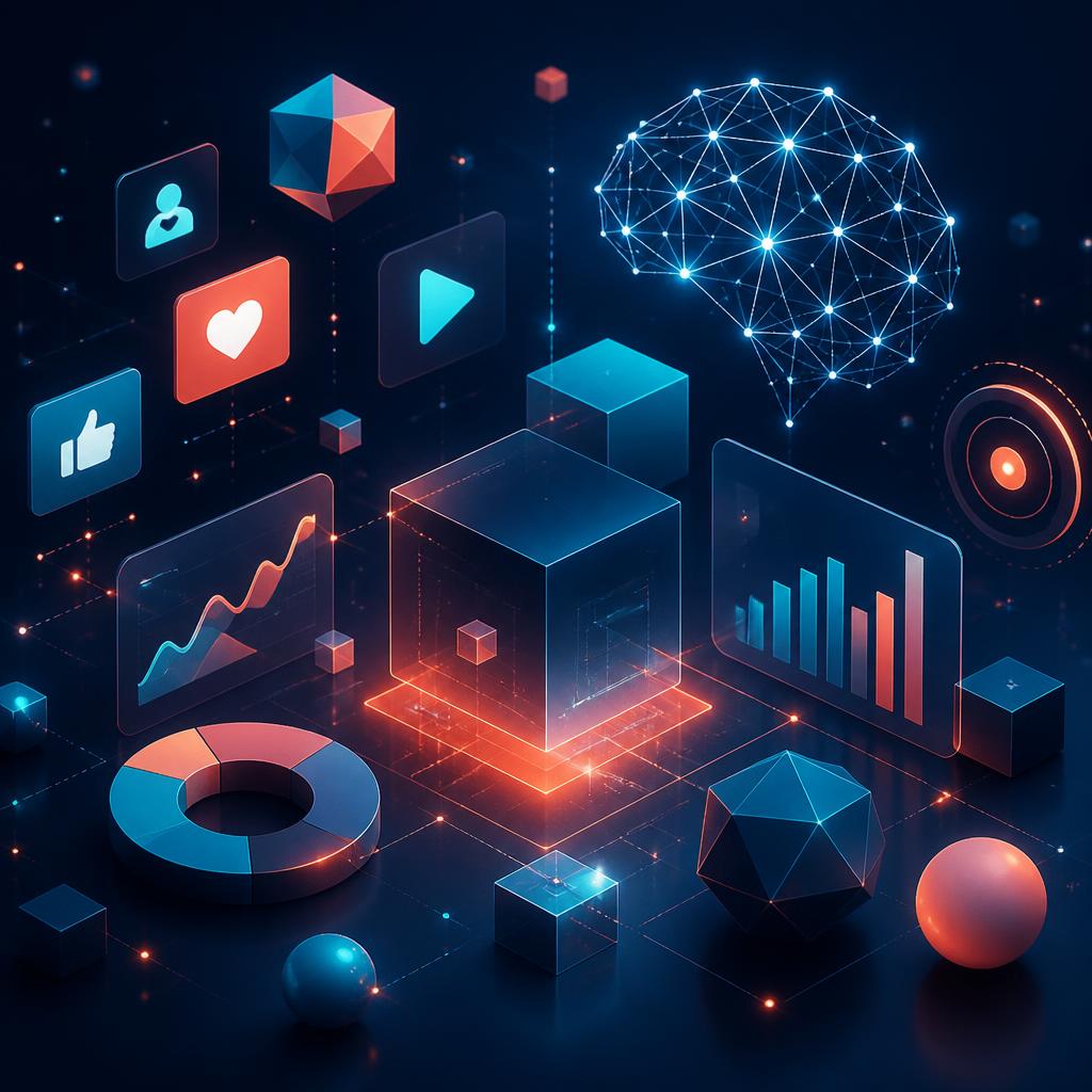 Digital marketing and AI solutions visualization